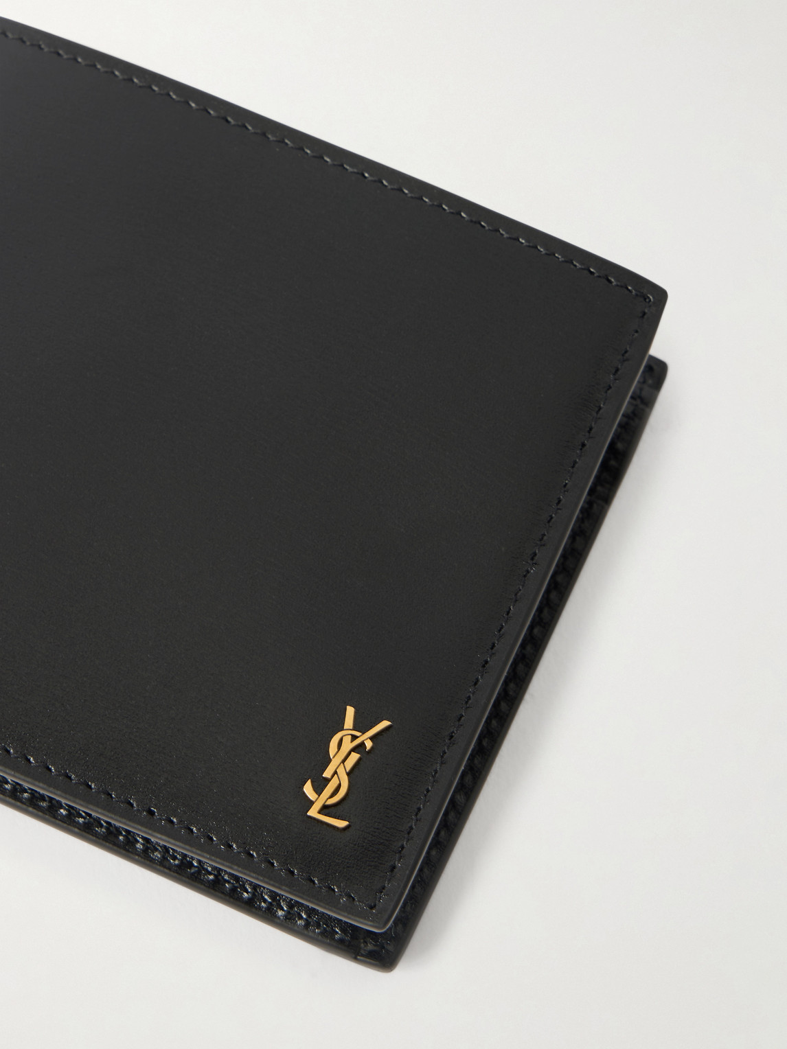  Saint Laurent - Logo-embellished Leather Bifold Wallet With Money Clip - Men - Black 