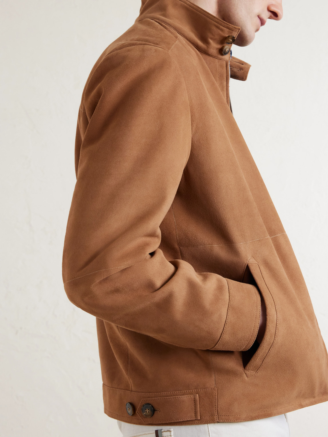 Suede Harrington Jacket
