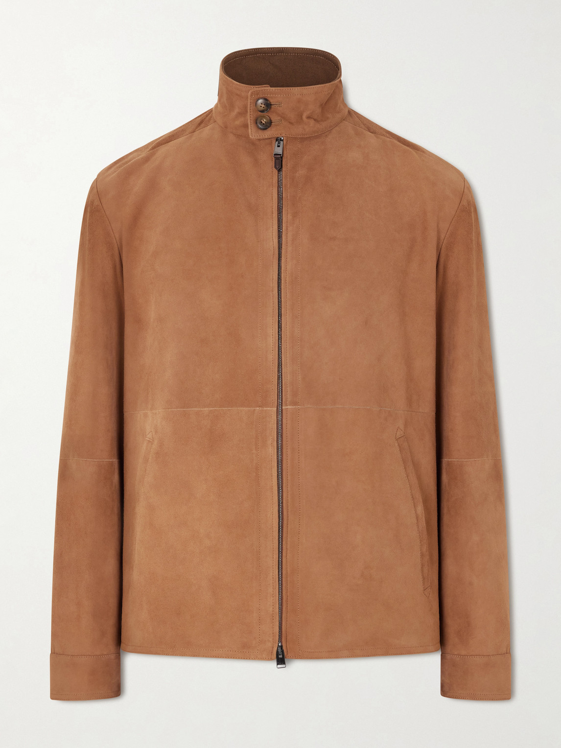 Canali Suede Harrington Jacket IT 54