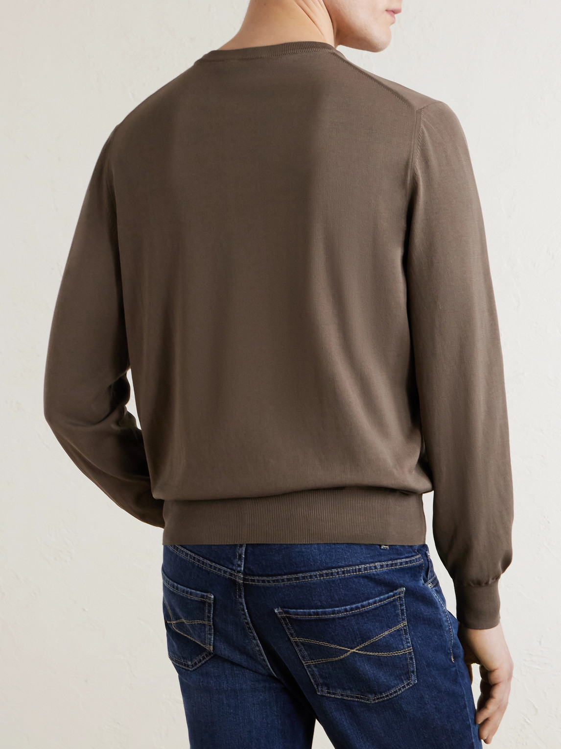  Canali - Cotton Sweater - Men - Brown - It 46 