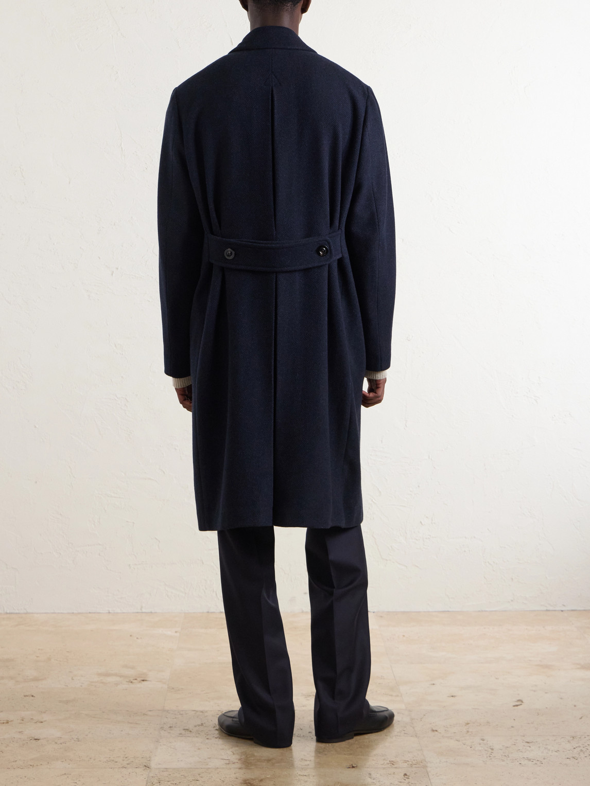 Double-Breasted Virgin Wool And Cashmere-Blend Twill Coat