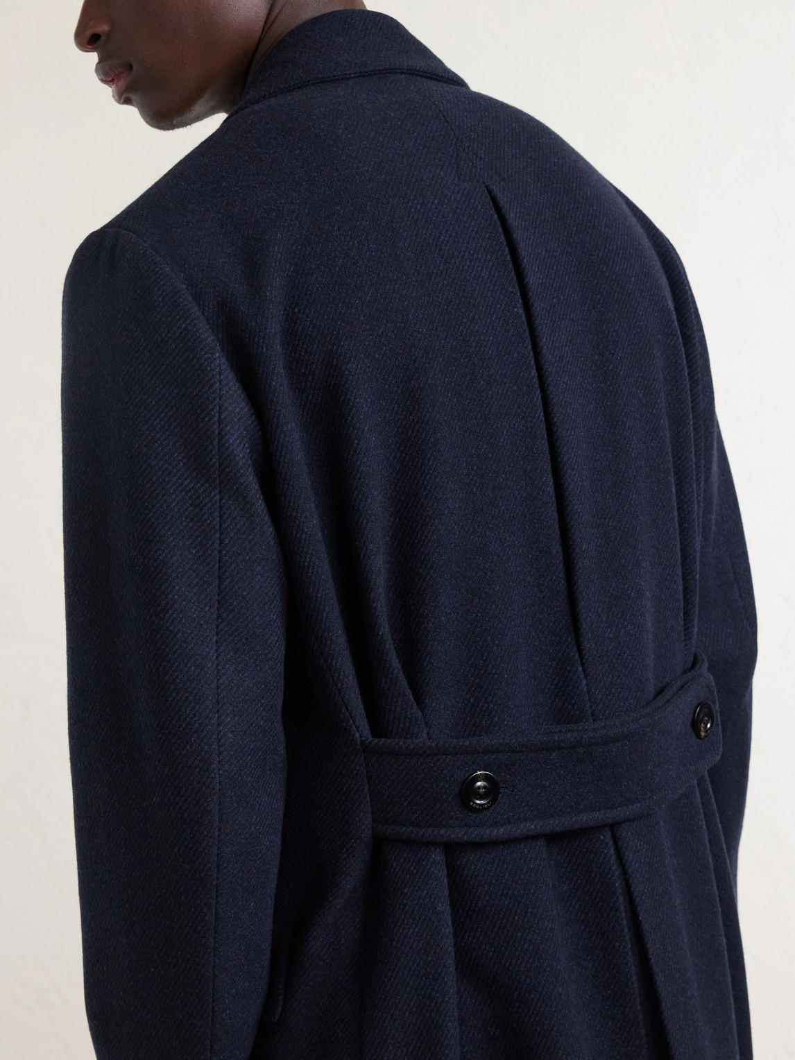 Double-Breasted Virgin Wool And Cashmere-Blend Twill Coat