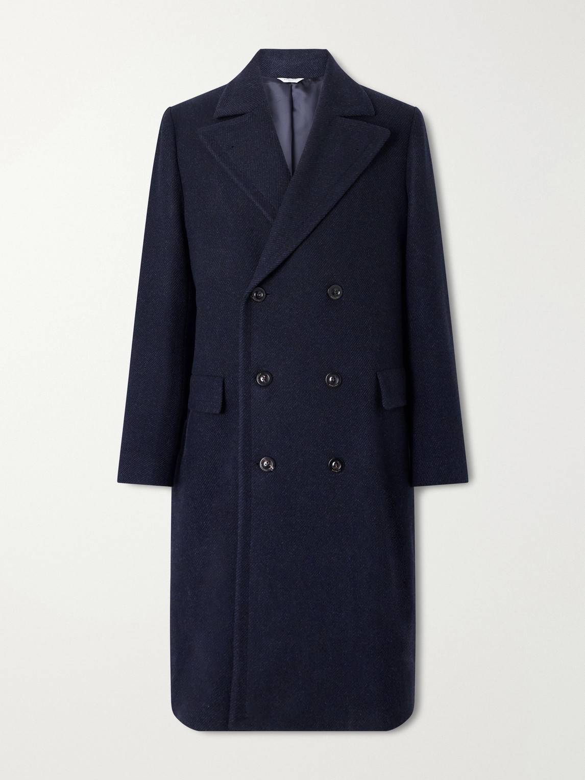 Boglioli Double-breasted Virgin Wool And Cashmere-blend Twill Coat In Animal Print