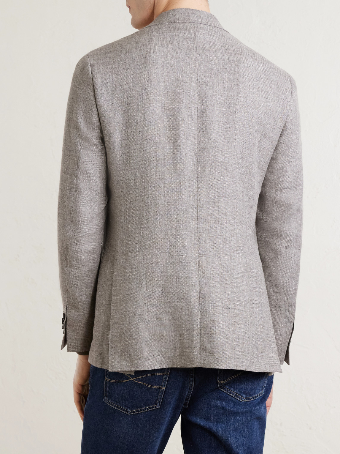  Canali - Kei Linen And Wool-blend Blazer - Men - Neutrals - It 46 