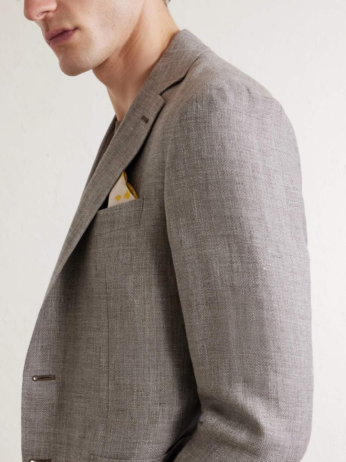 Kei Linen And Wool-Blend Blazer