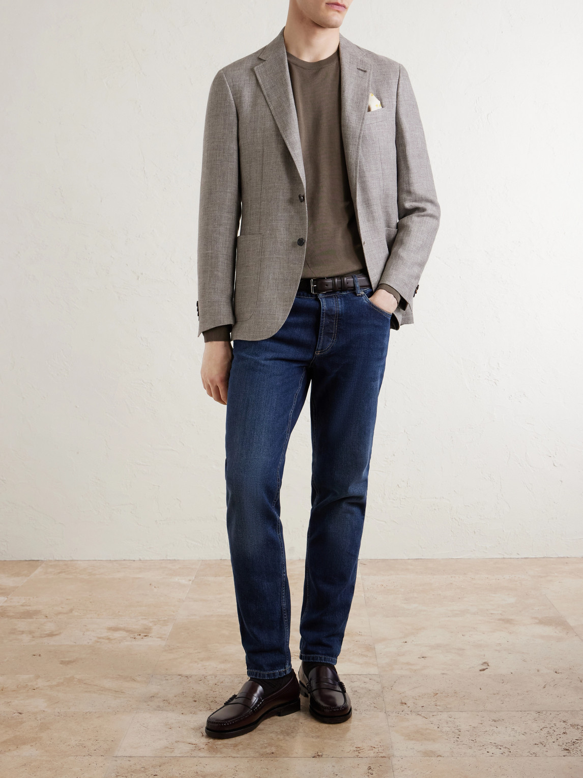 Kei Linen And Wool-Blend Blazer