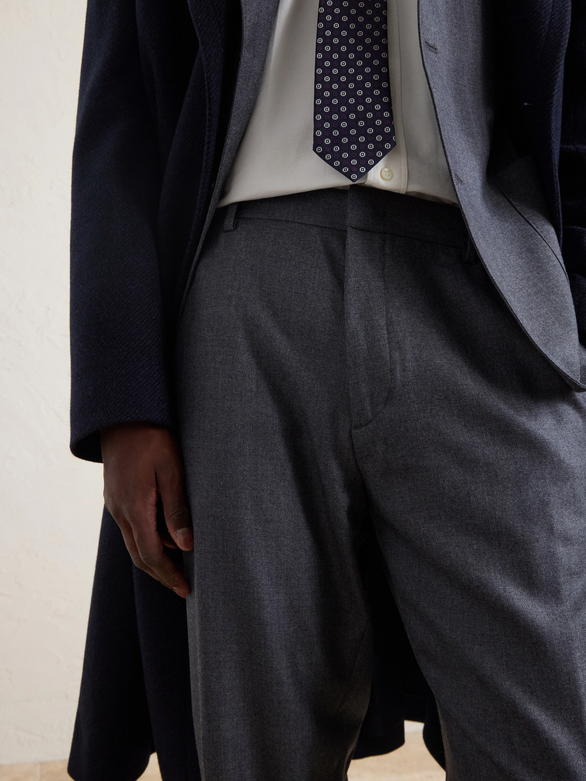 Boglioli Straight-Leg Herringbone Virgin Wool Suit Trousers - Men | Thumbnail 5