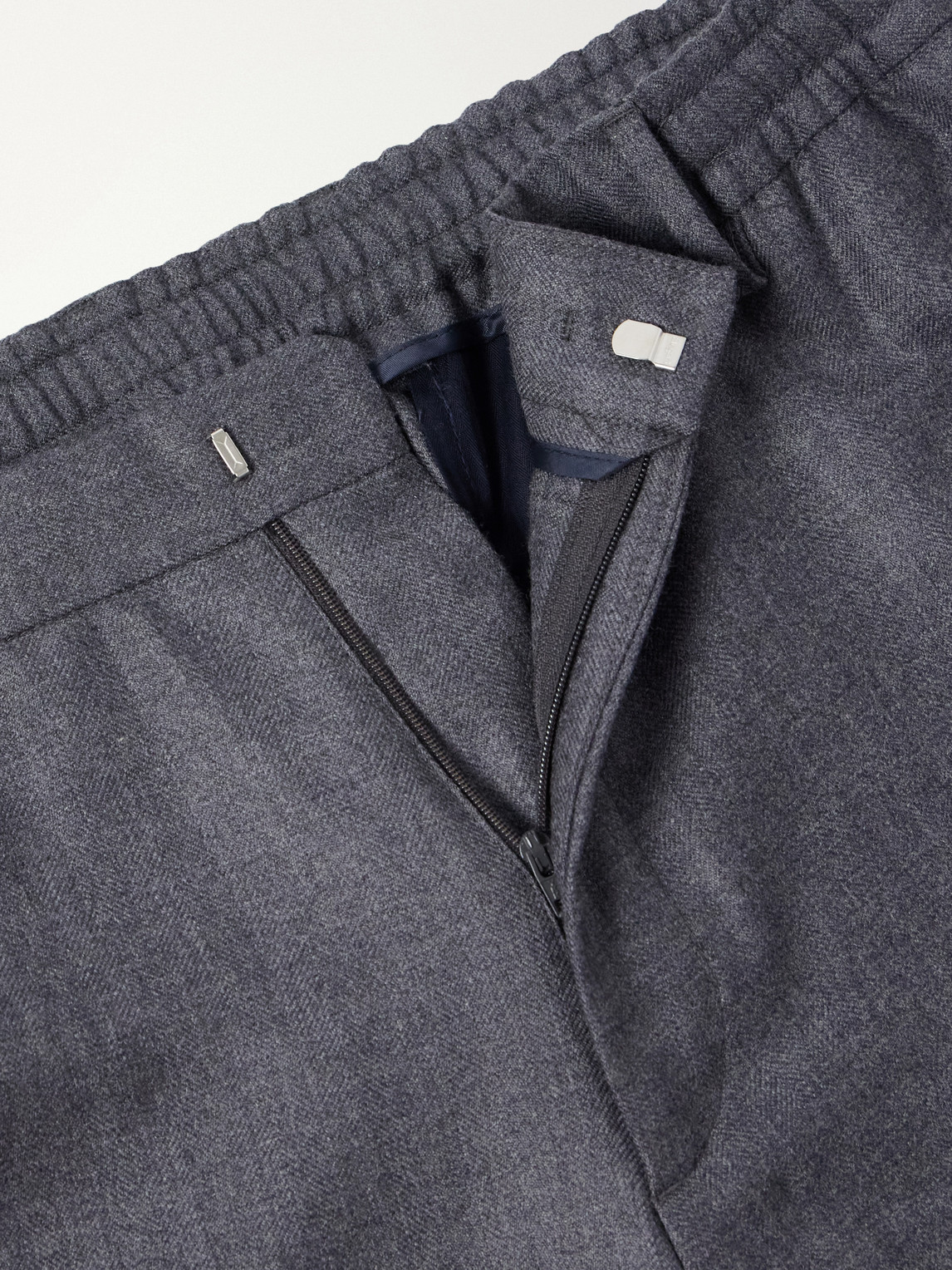 Boglioli Straight-Leg Herringbone Virgin Wool Suit Trousers - Men | Thumbnail 6