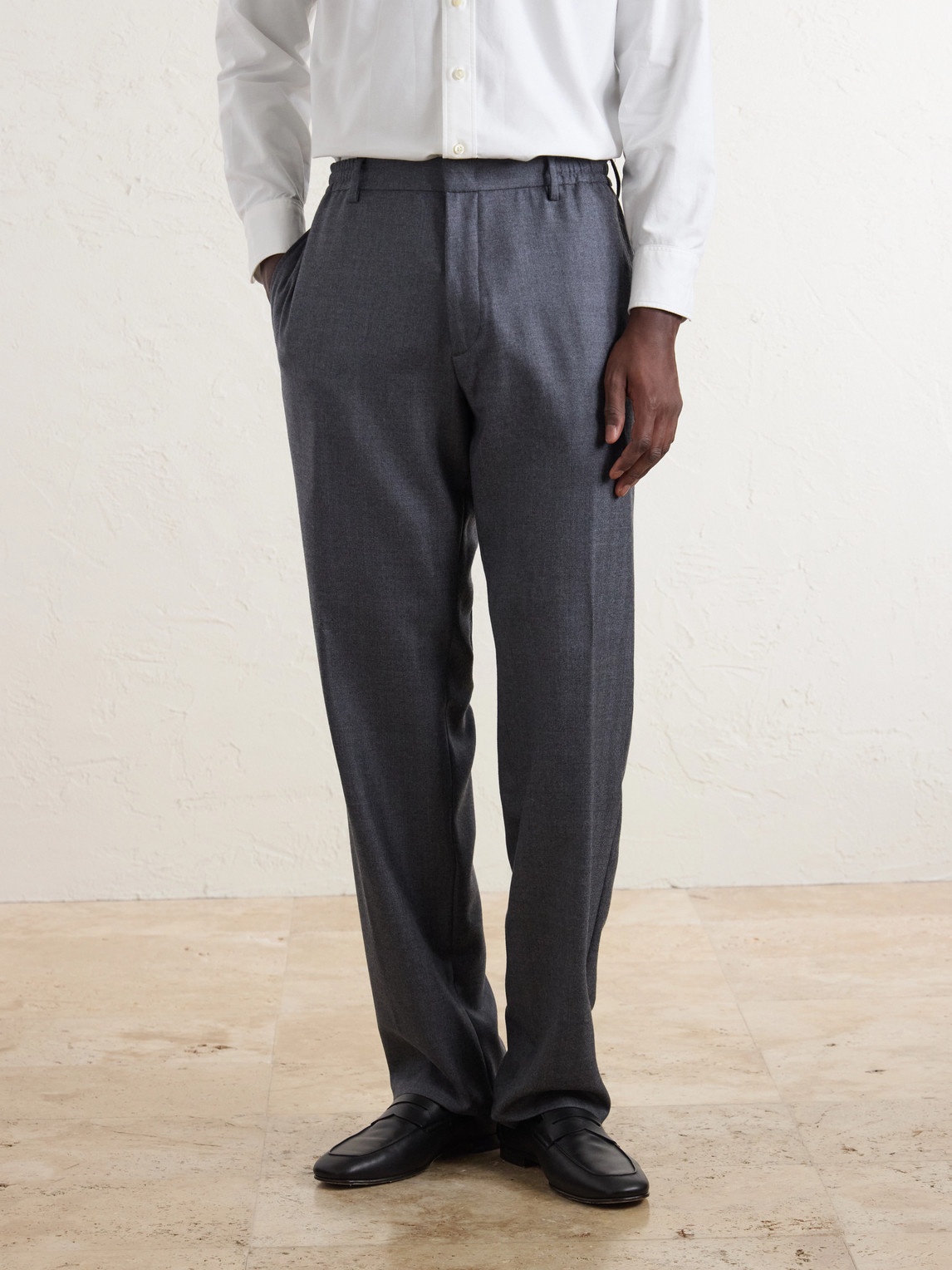 Boglioli Straight-Leg Herringbone Virgin Wool Suit Trousers - Men | Thumbnail 3