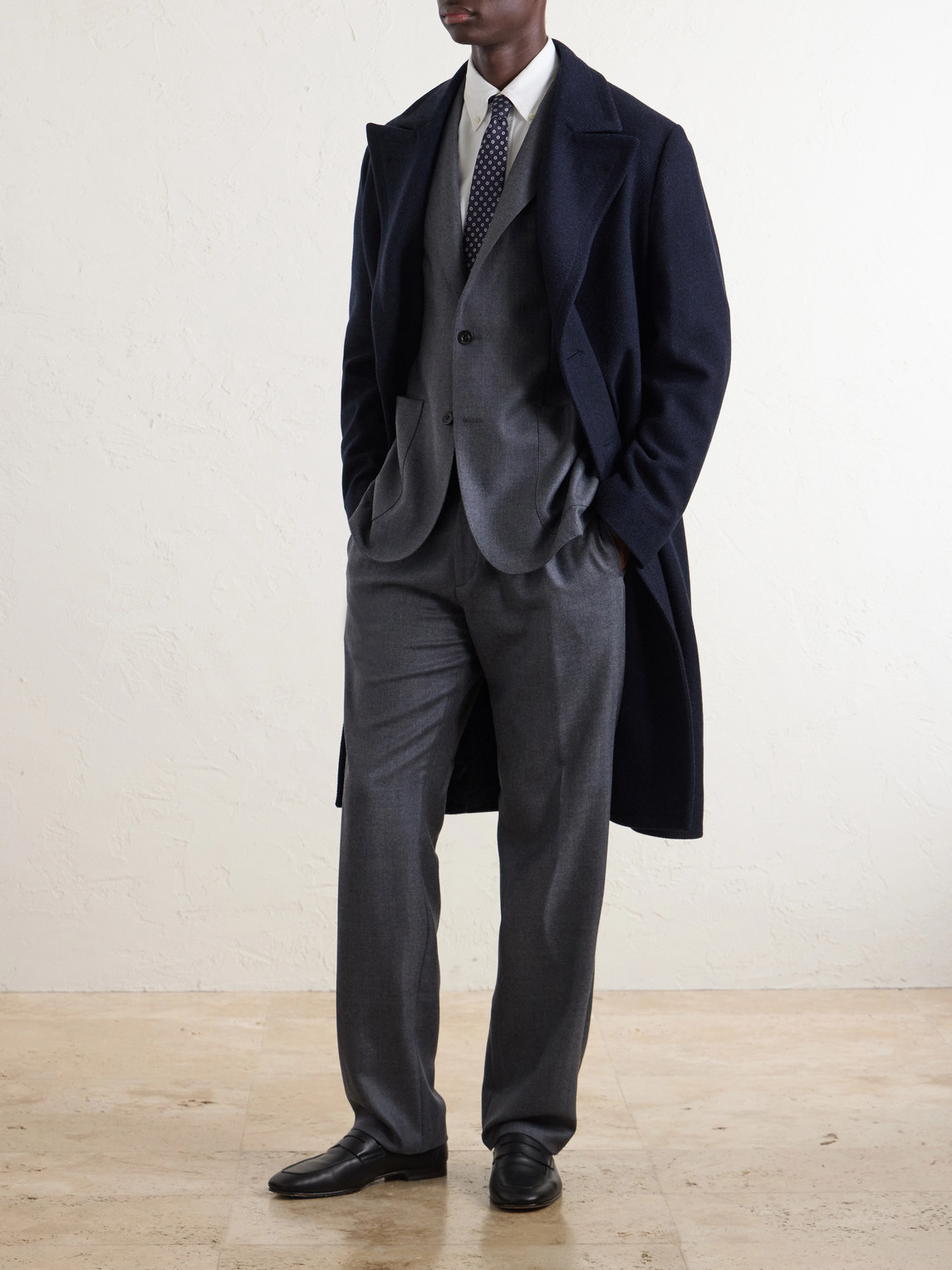 Boglioli Straight-Leg Herringbone Virgin Wool Suit Trousers - Men | Thumbnail 2