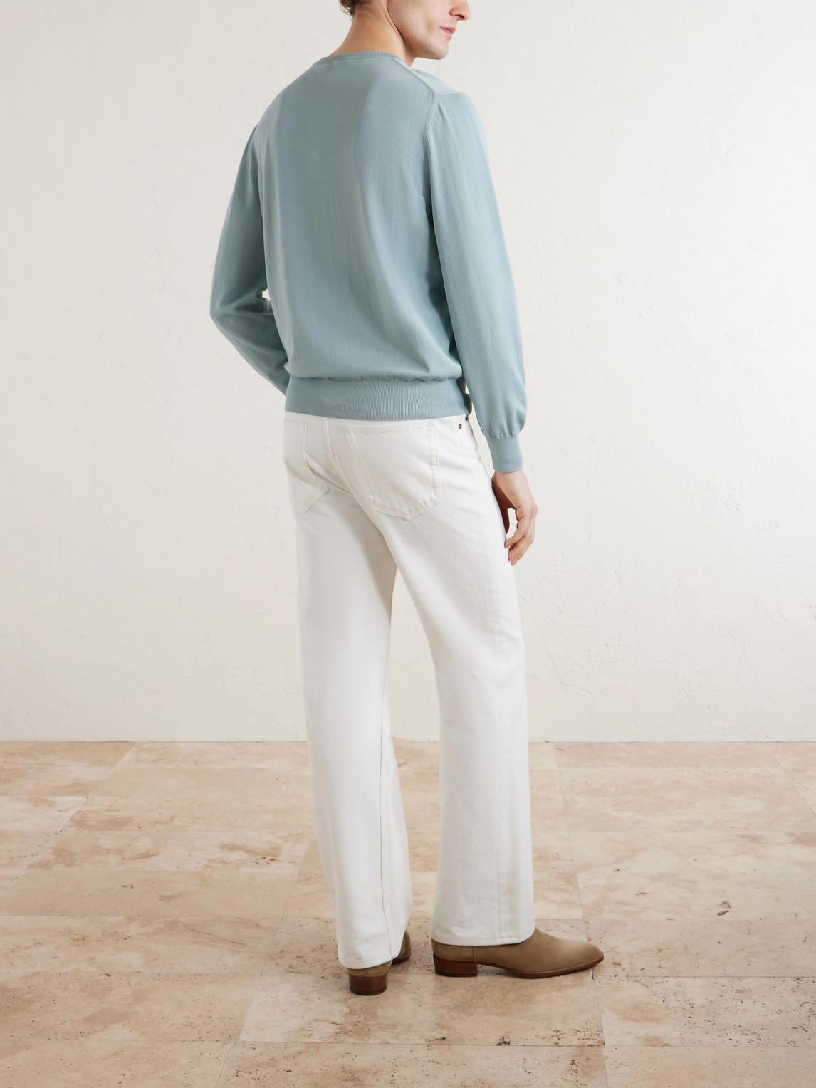  Canali - Cotton Sweater - Men - Blue - It 46 