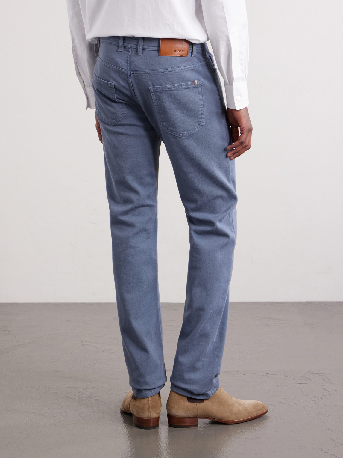 Straight-Leg Garment-Dyed Stretch Jeans