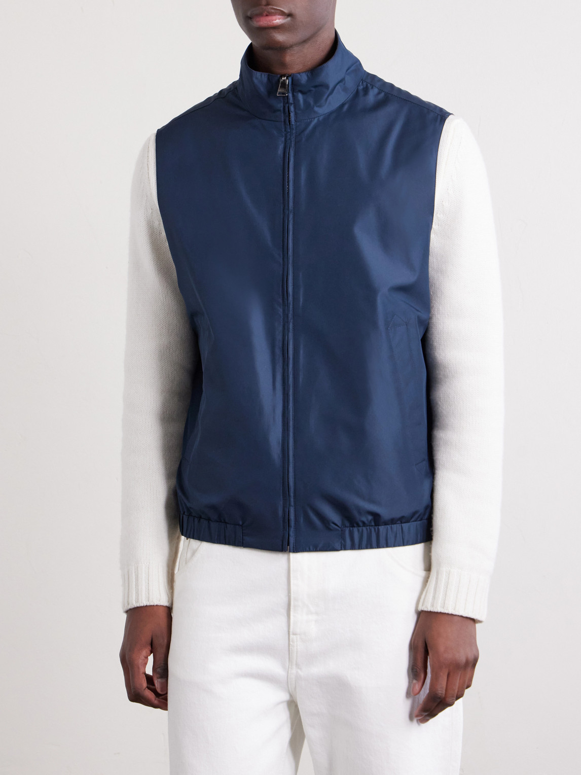 Canali Shell Gilet In Blue
