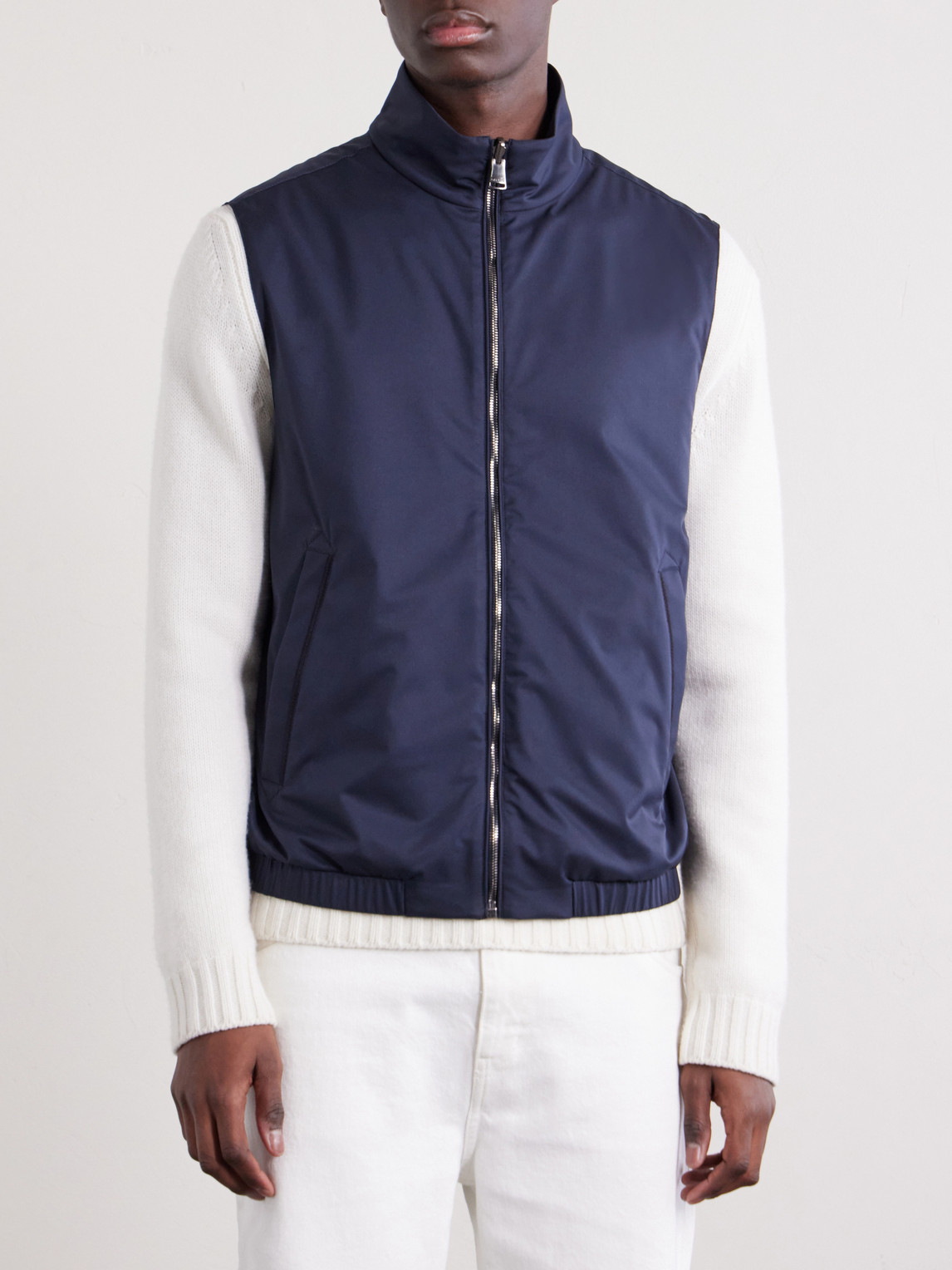  Canali - Shell Gilet - Men - Blue - It 46 