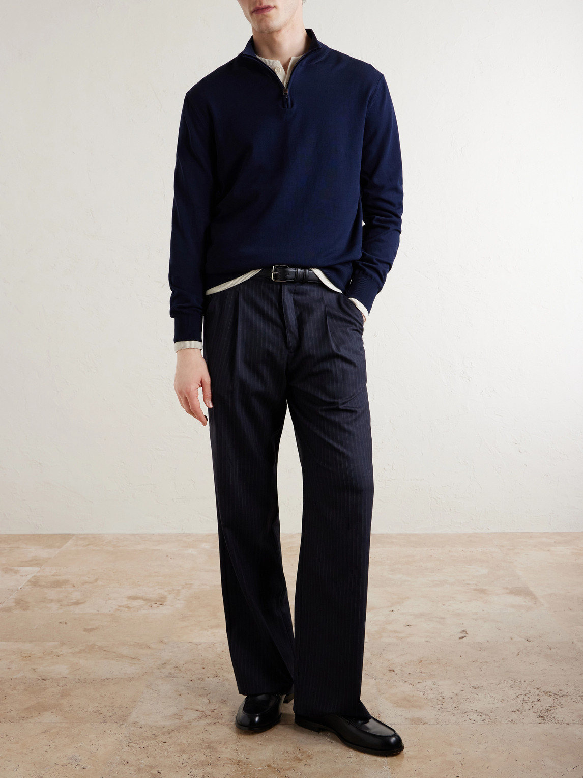 Cotton Half-Zip Sweater