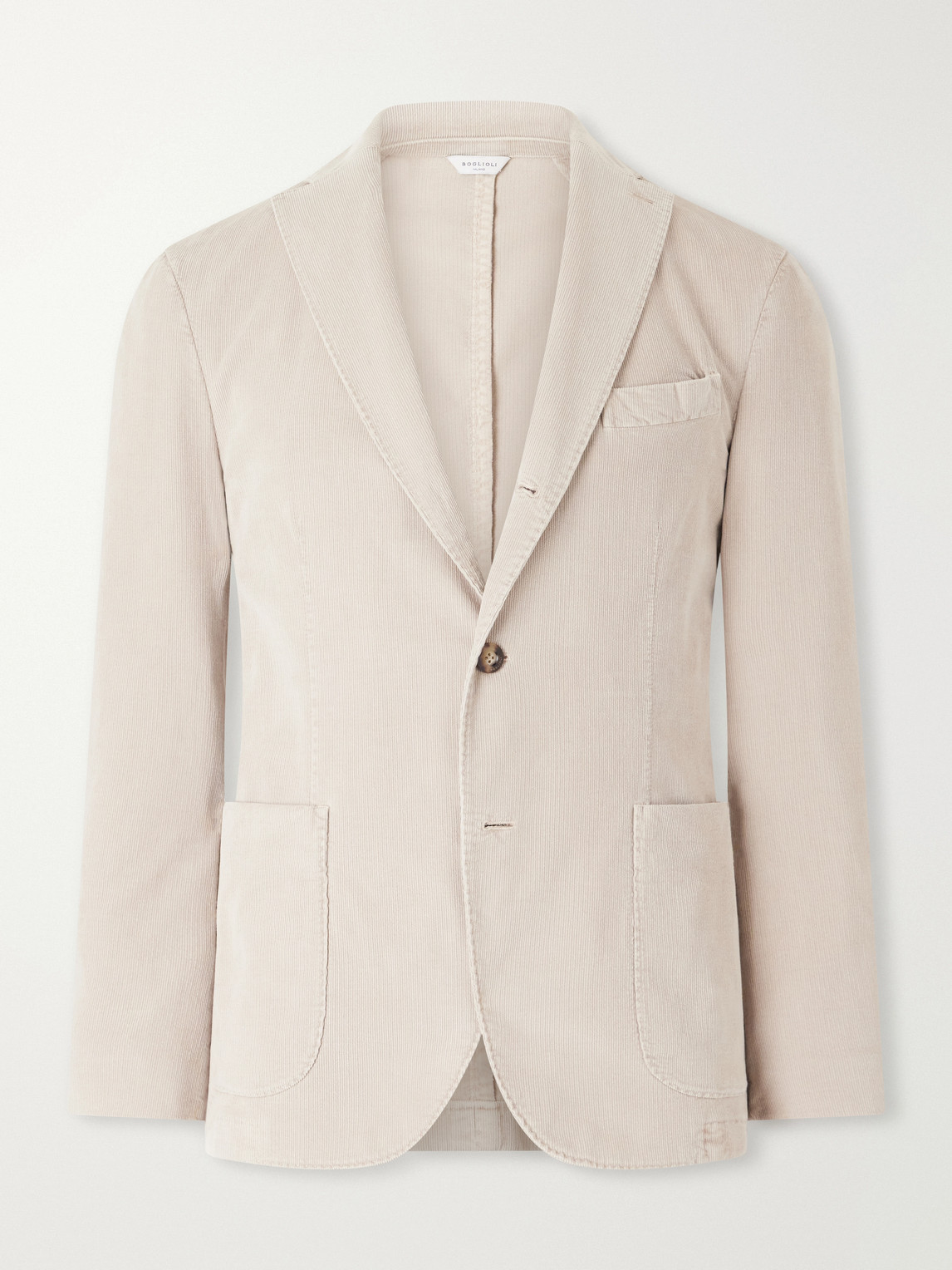 Boglioli Cotton-blend Corduroy Suit Jacket In Neutral