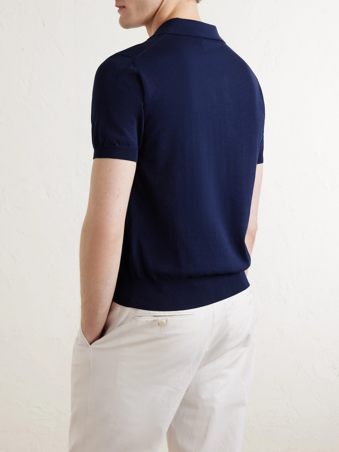  Canali - Cotton Polo Shirt - Men - Blue - It 48 