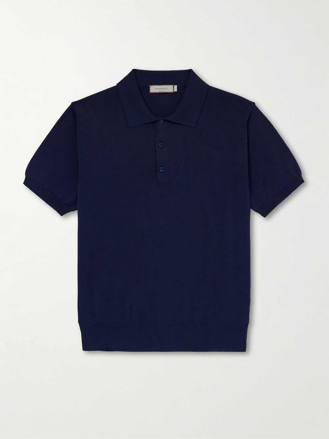 Canali Canali - Cotton Polo Shirt - Men - Blue - IT 46 aus 100% Cotton in Blue
