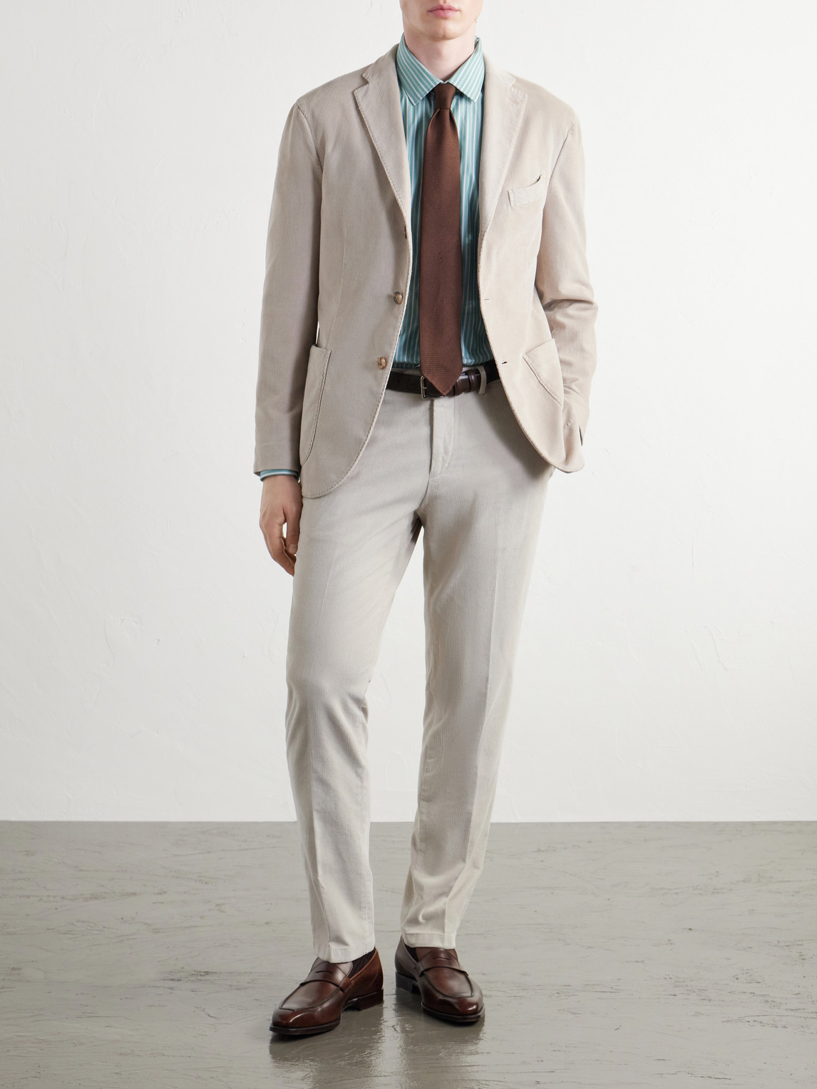 Straight-Leg Cotton-Blend Corduroy