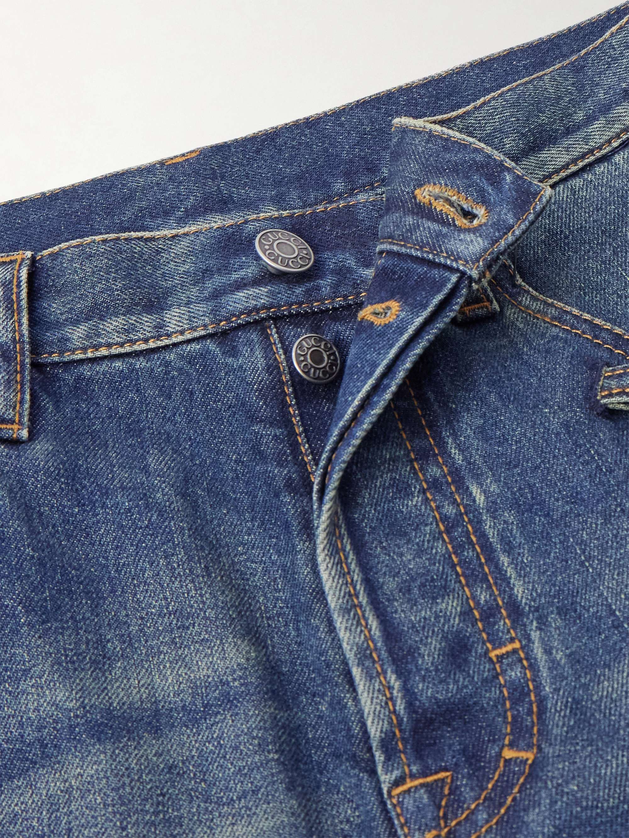 GUCCI Flared Horsebit-Embellished Jeans for Men | MR PORTER