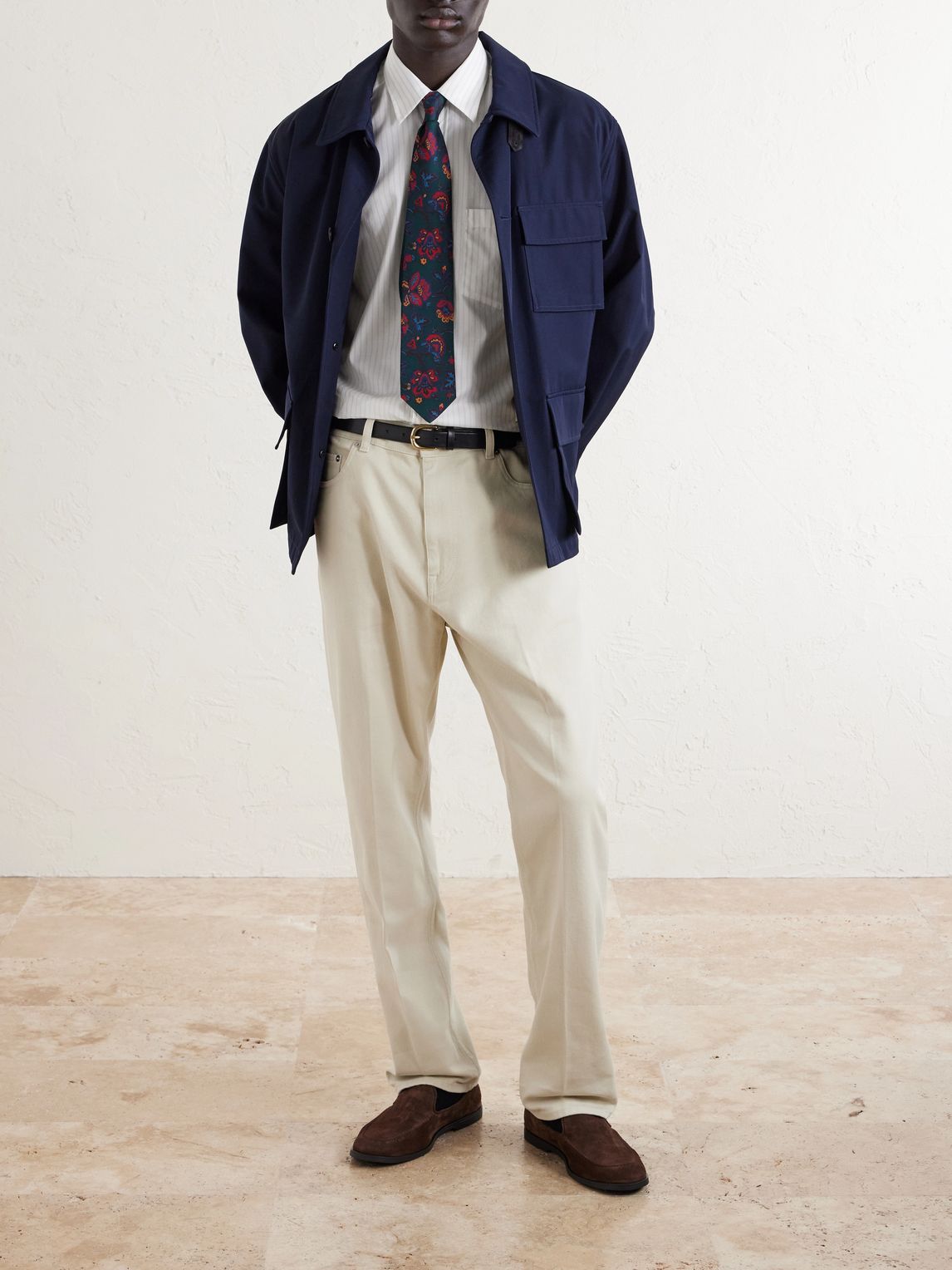 DUNHILL 스트라이프 코튼 셔츠