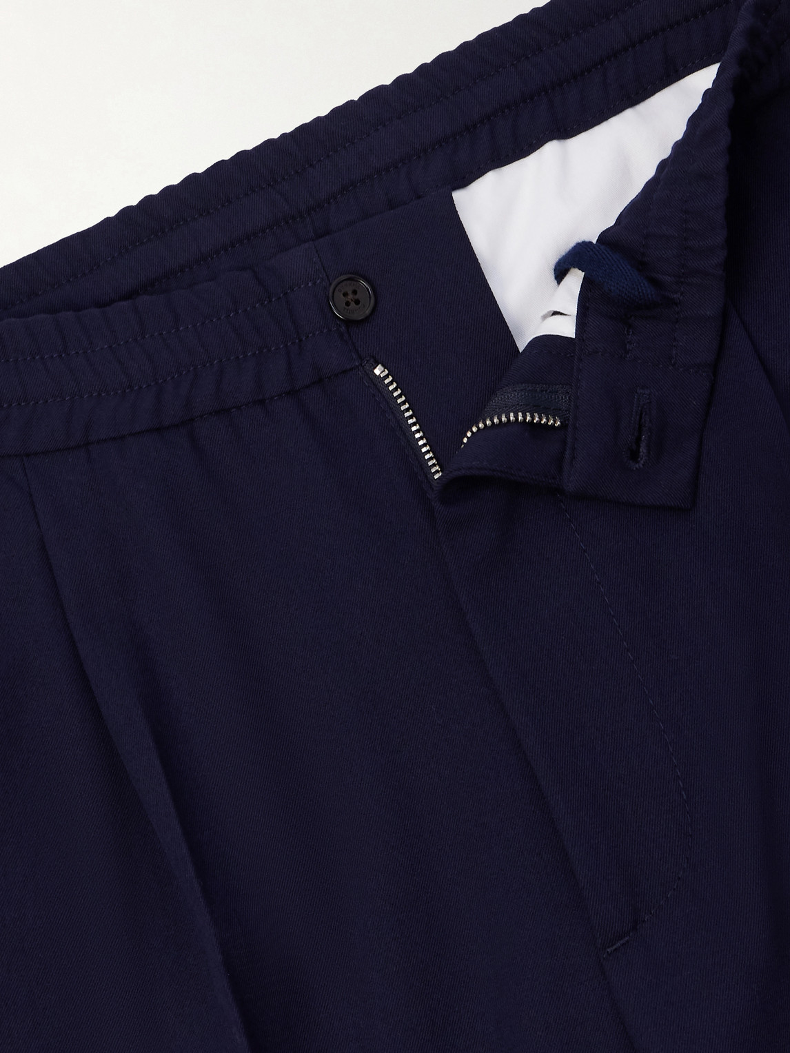 Straight-Leg Pleated Virgin Wool-Twill Trousers
