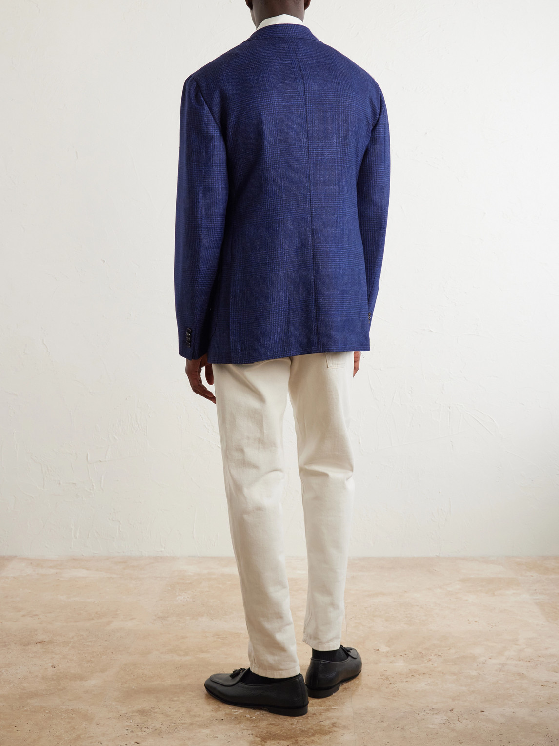 Checked Wool, Silk And Cashmere-Blend Blazer