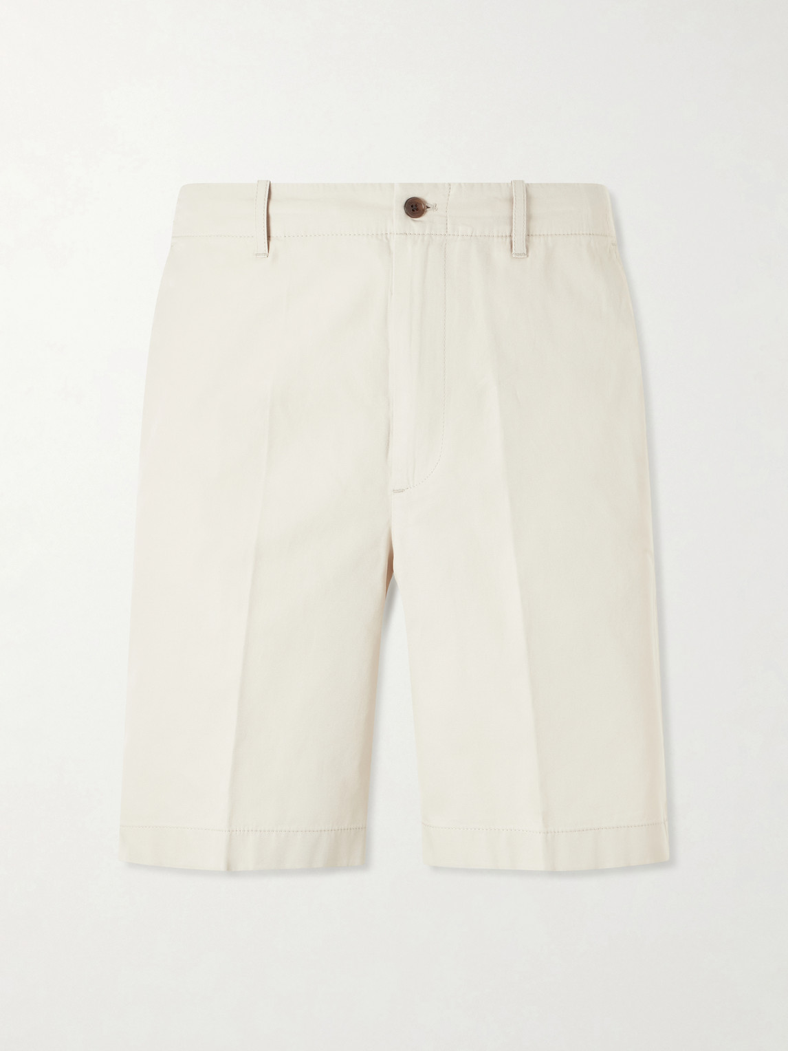 Dunhill Straight-leg Cotton-gabardine Shorts In White