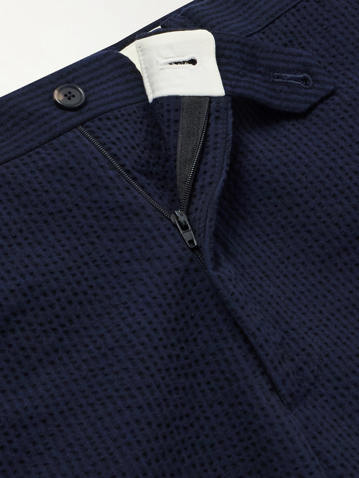 Straight-Leg Cotton-Seersucker Suit Trousers