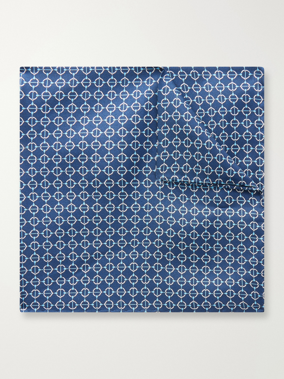 De Petrillo Printed Silk-twill Pocket Square In Pink