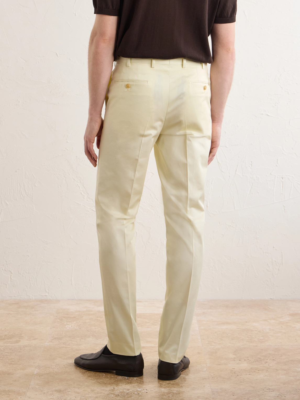 Tapered Cotton-Twill Suit Trousers