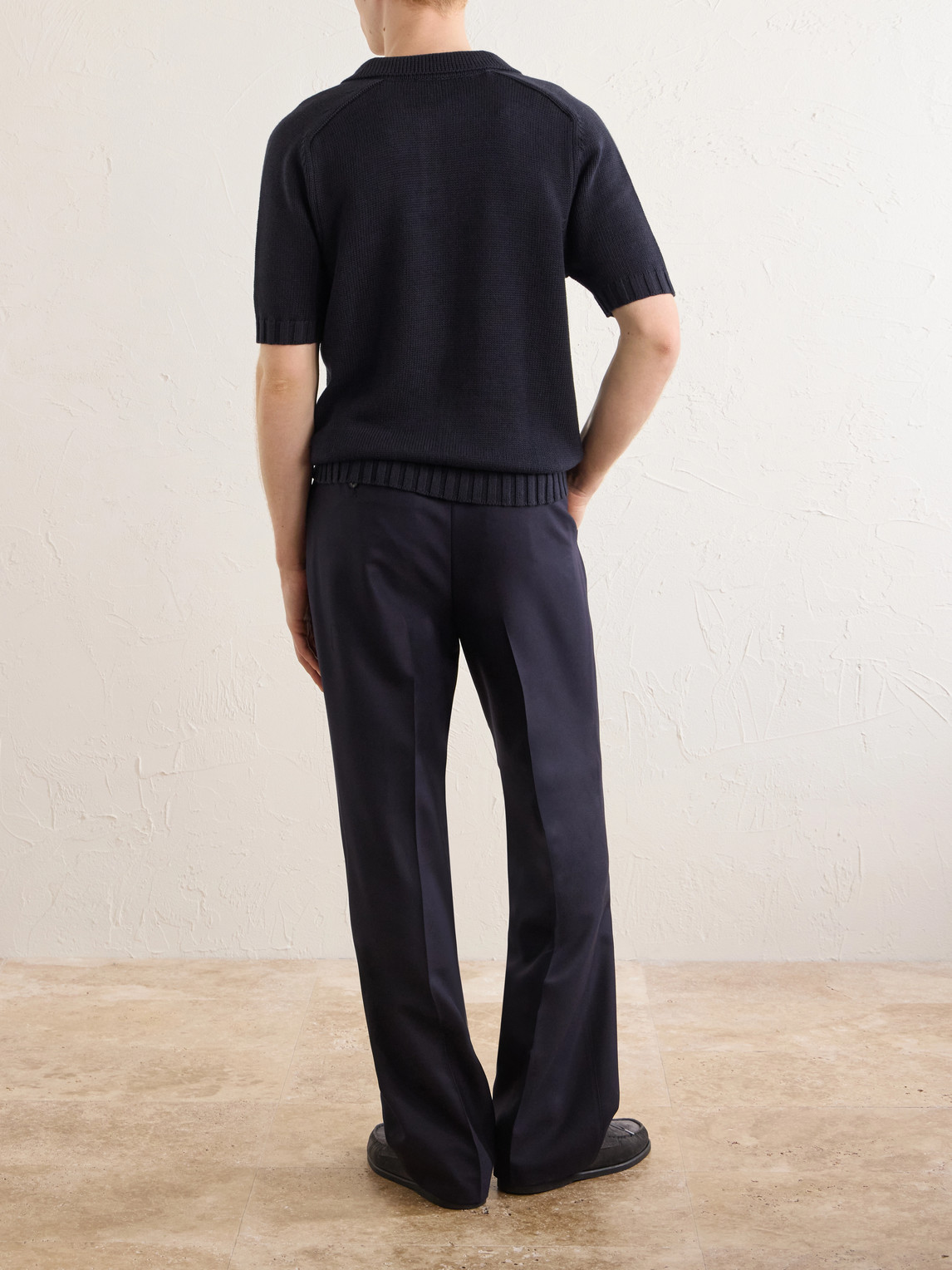 Knitted Cotton Polo Shirt