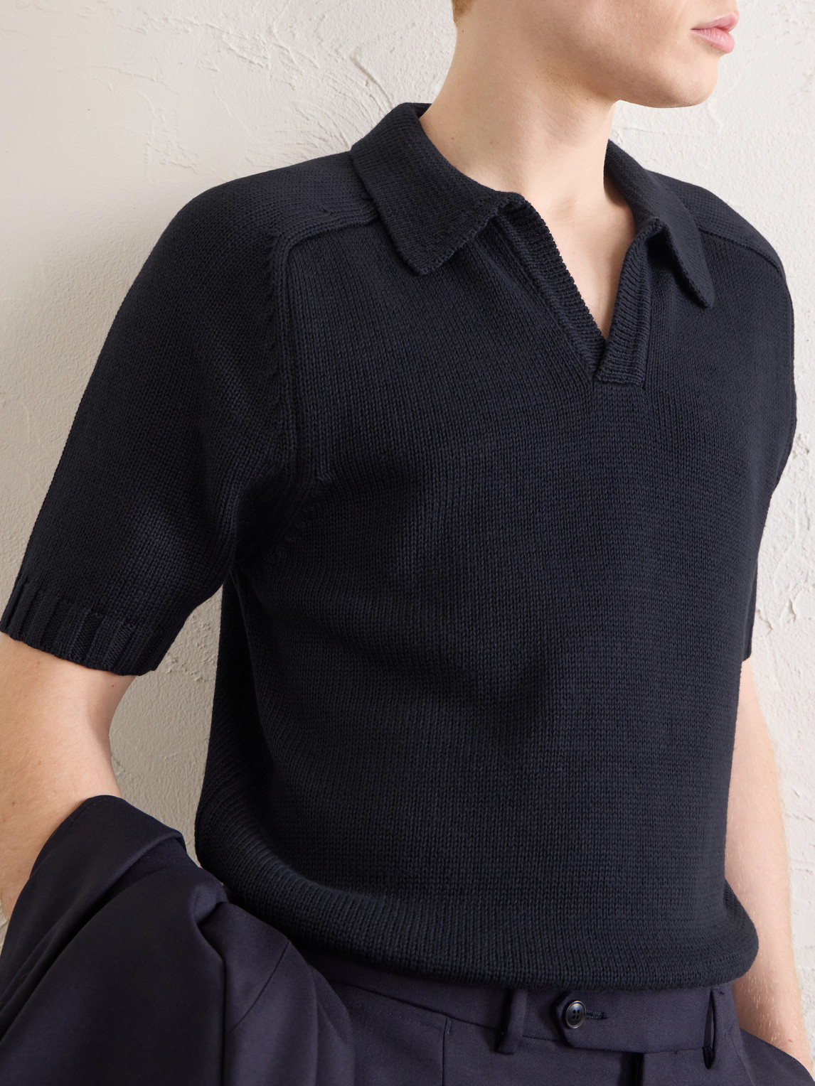 Knitted Cotton Polo Shirt