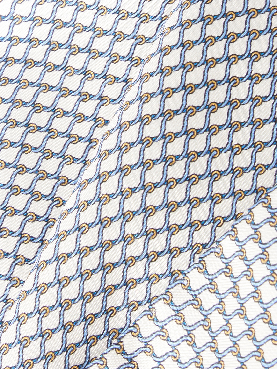  De Petrillo - Printed Silk-twill Pocket Square - Men - Blue 