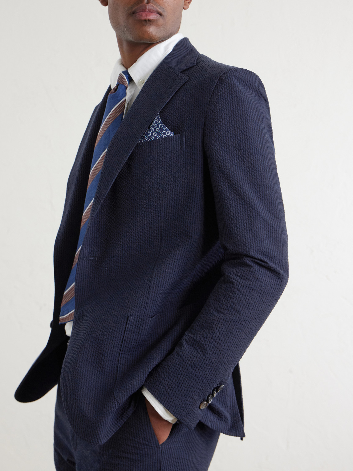 Cotton-Seersucker Suit Jacket