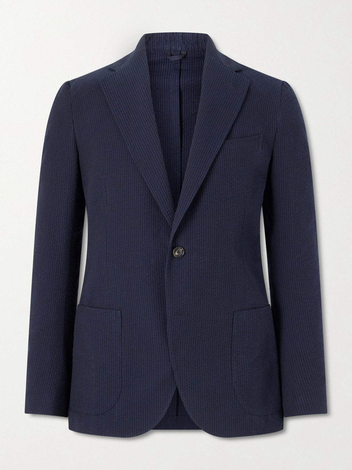 De Petrillo Cotton-Seersucker Suit Jacket IT 54