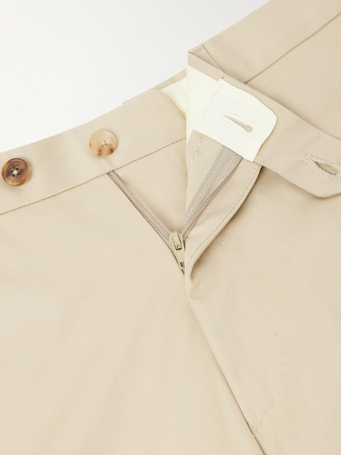 Tapered Cotton-Twill Suit Trousers