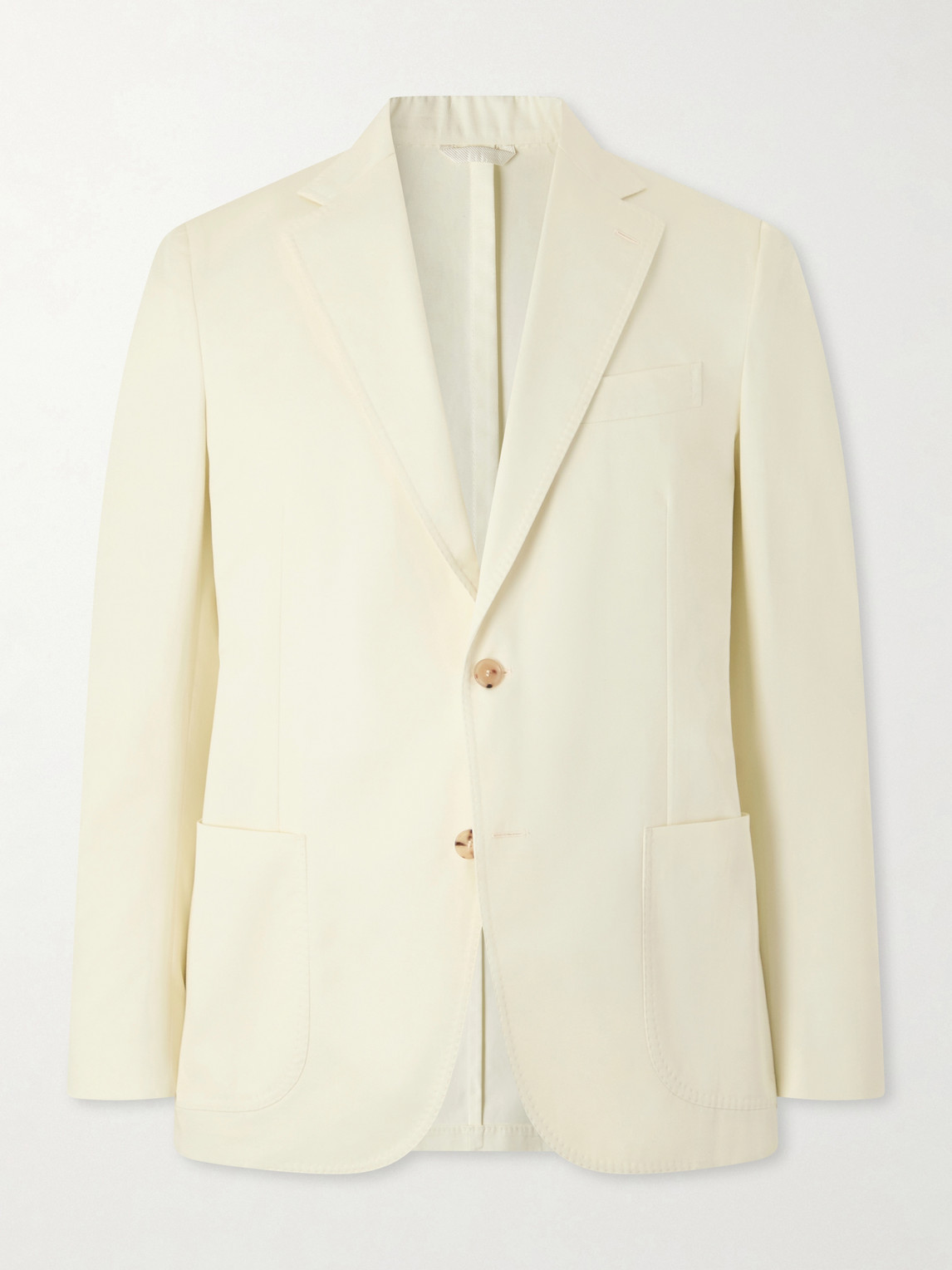De Petrillo Cotton-twill Suit Jacket In White