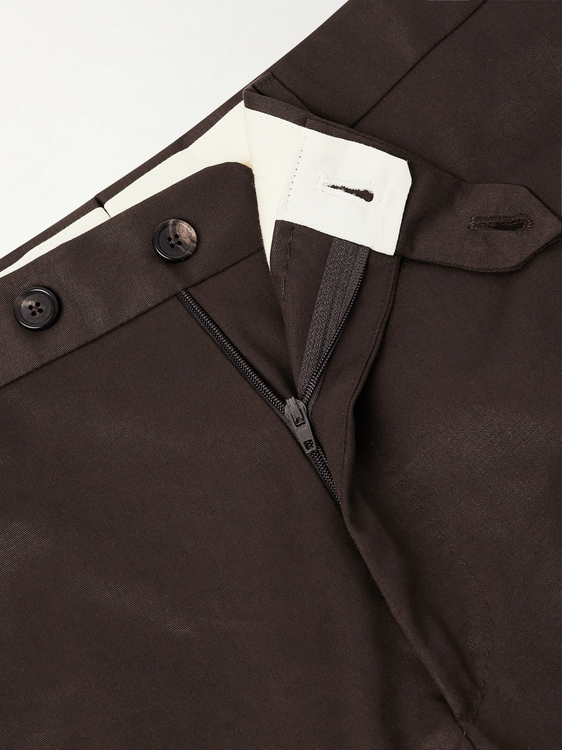 Tapered Cotton-Twill Suit Trousers