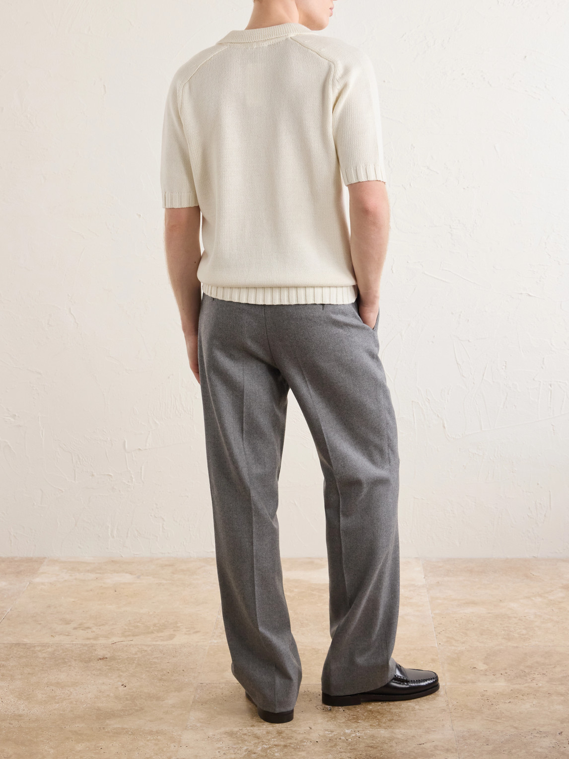  De Petrillo - Knitted Cotton Polo Shirt - Men - Neutrals - It 46 