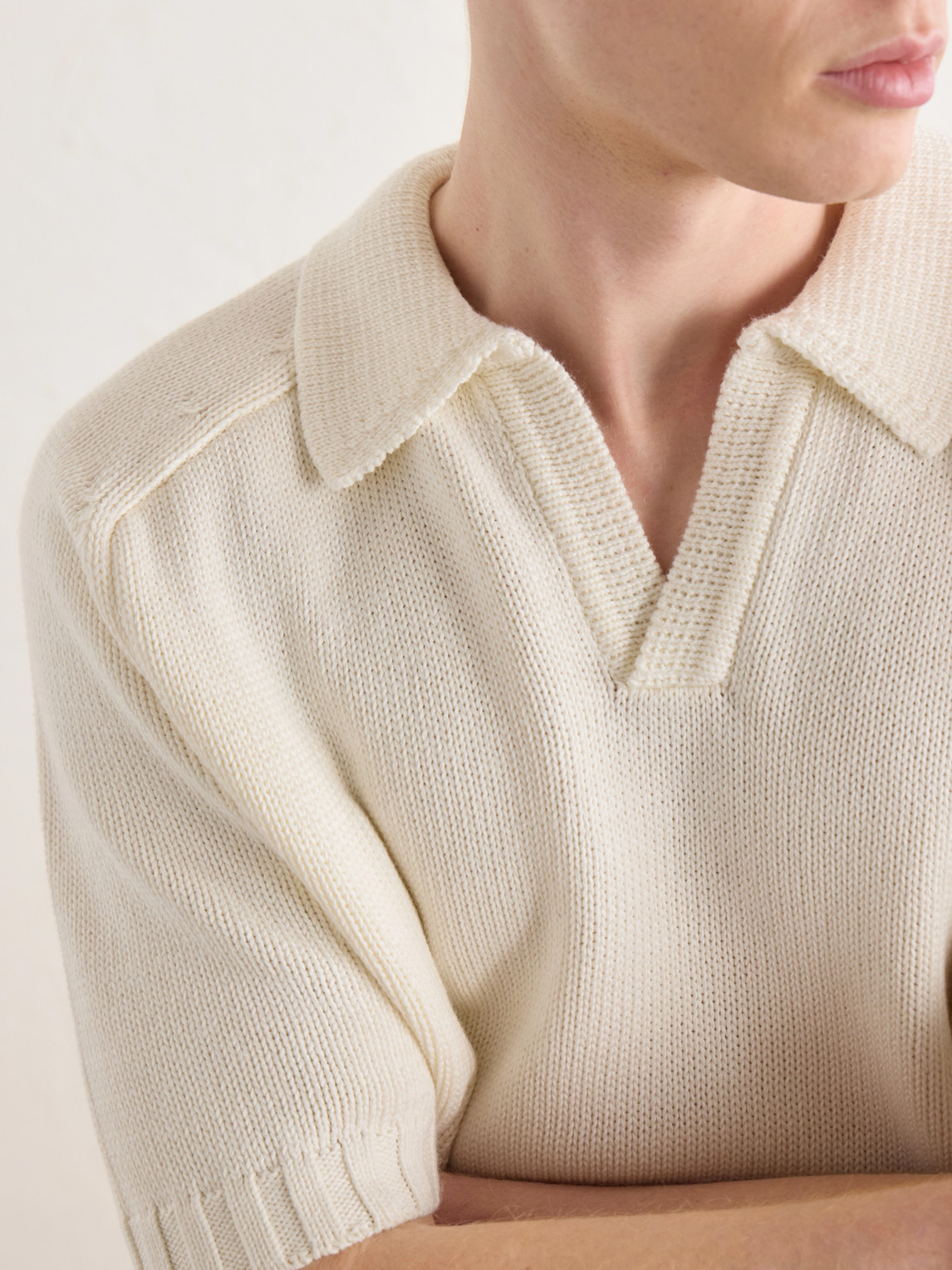 Knitted Cotton Polo Shirt