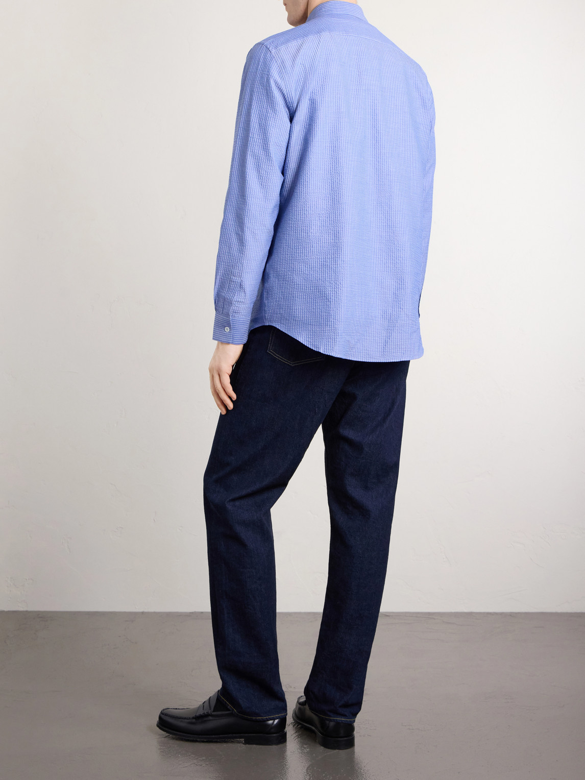 Striped Cotton-Seersucker Shirt