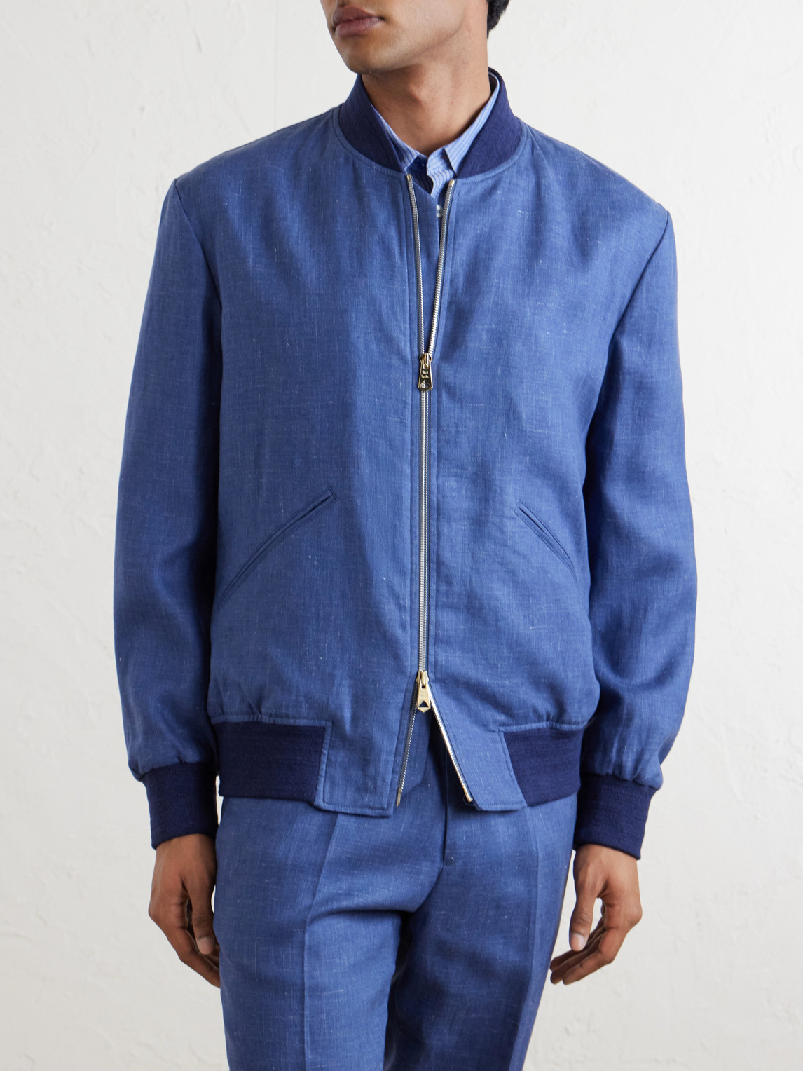 Linen Bomber Jacket
