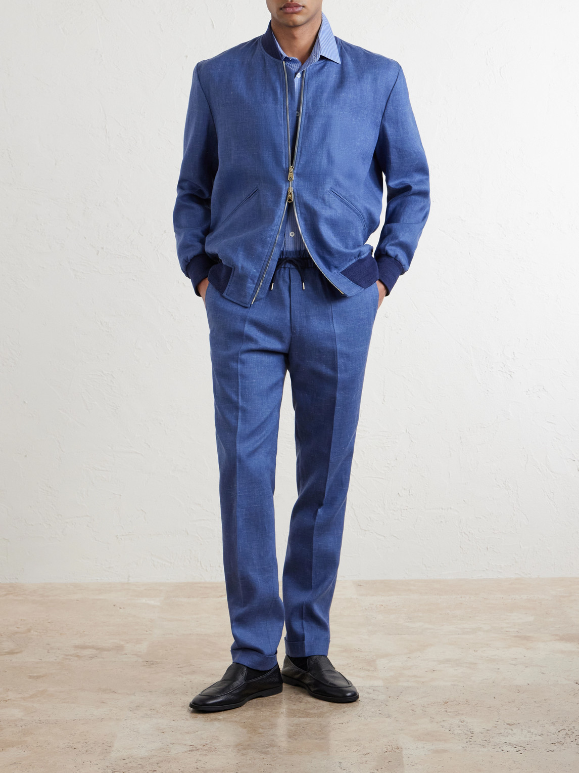 Linen Bomber Jacket