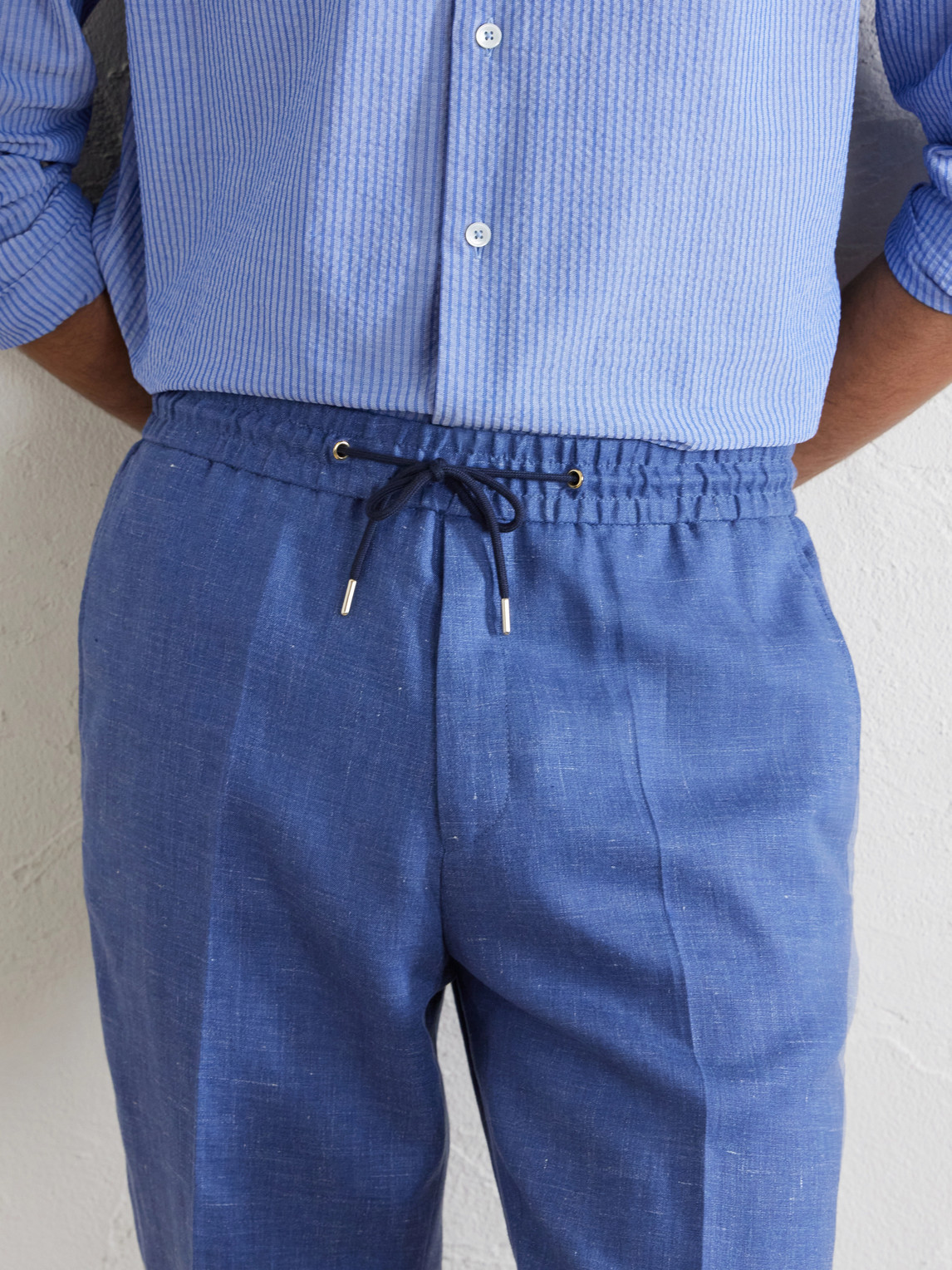 Straight-Leg Linen Trousers