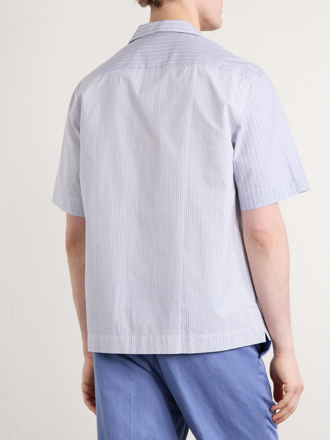 Camp-Collar Striped