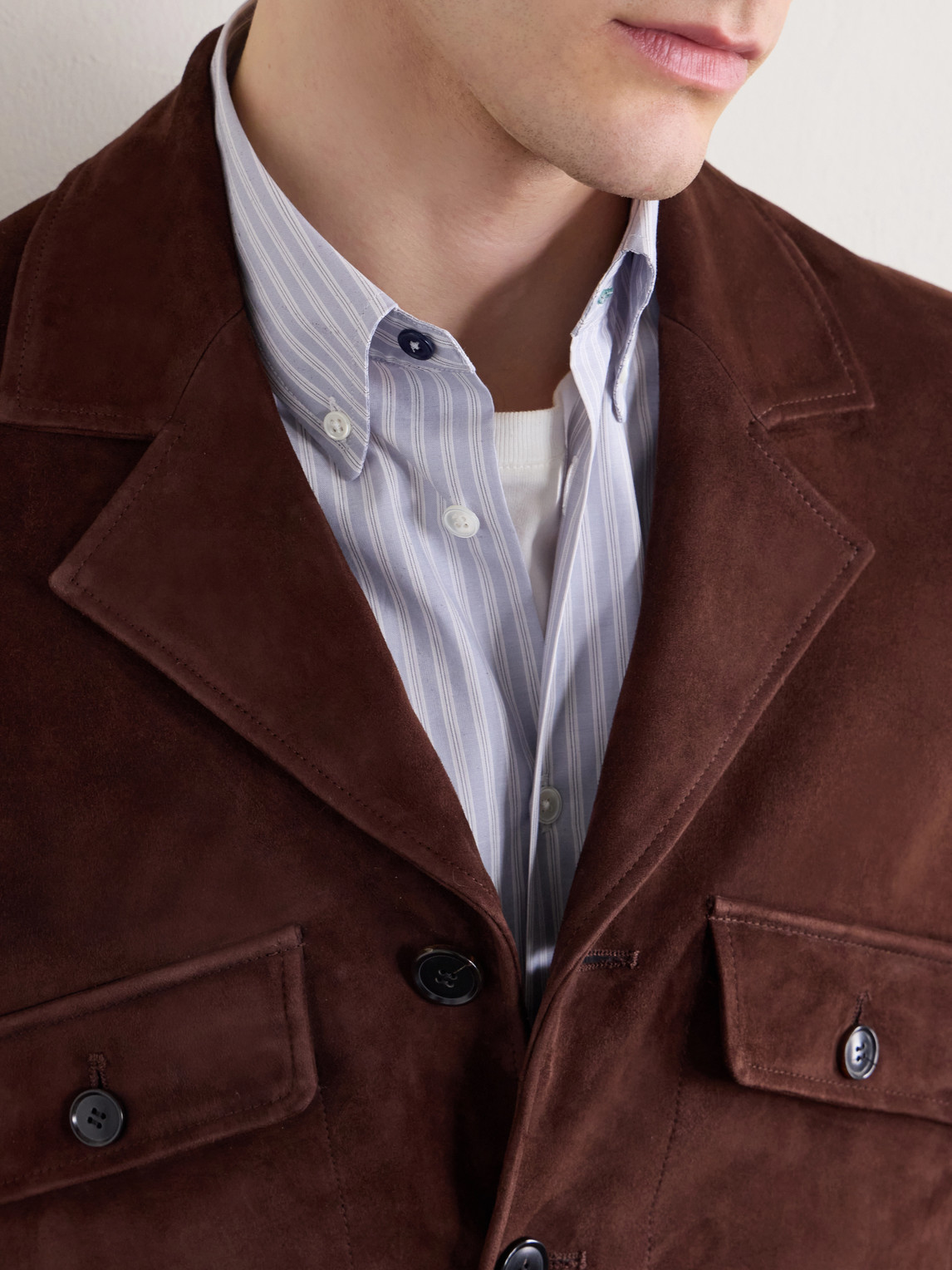 Button-Down Collar Striped