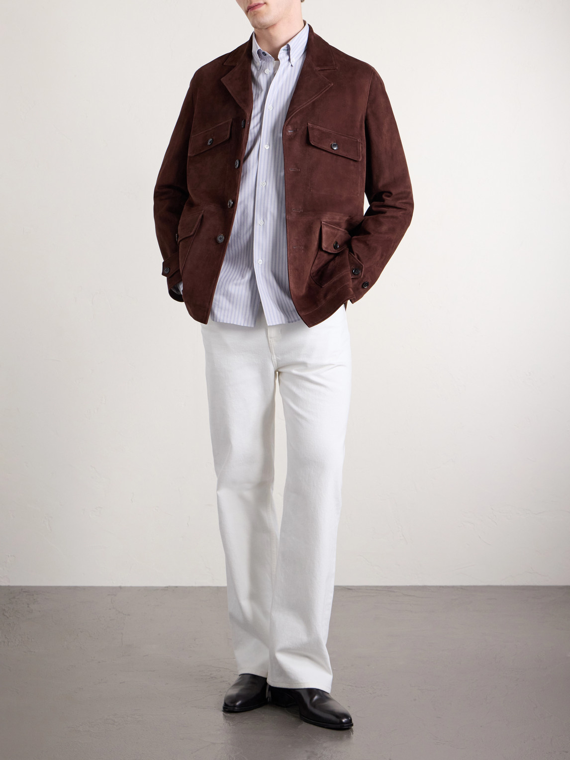 Button-Down Collar Striped