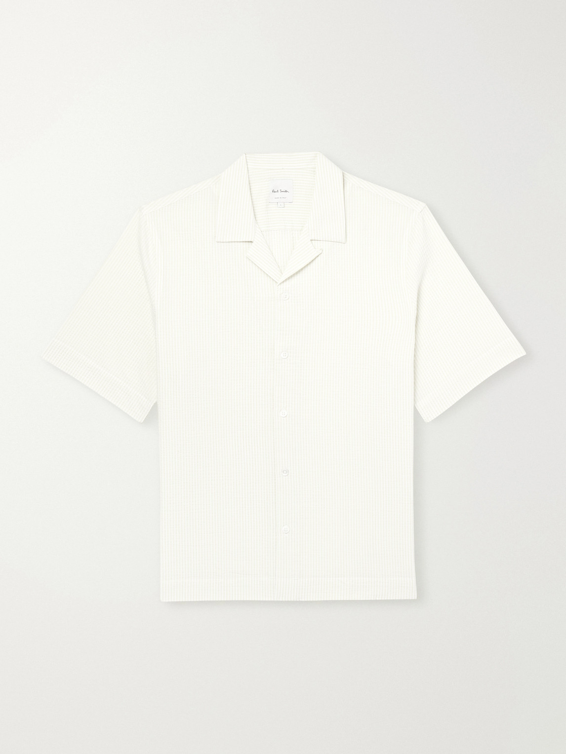 Paul Smith Camp-Collar triped Cotton-eersucker hirt - Men