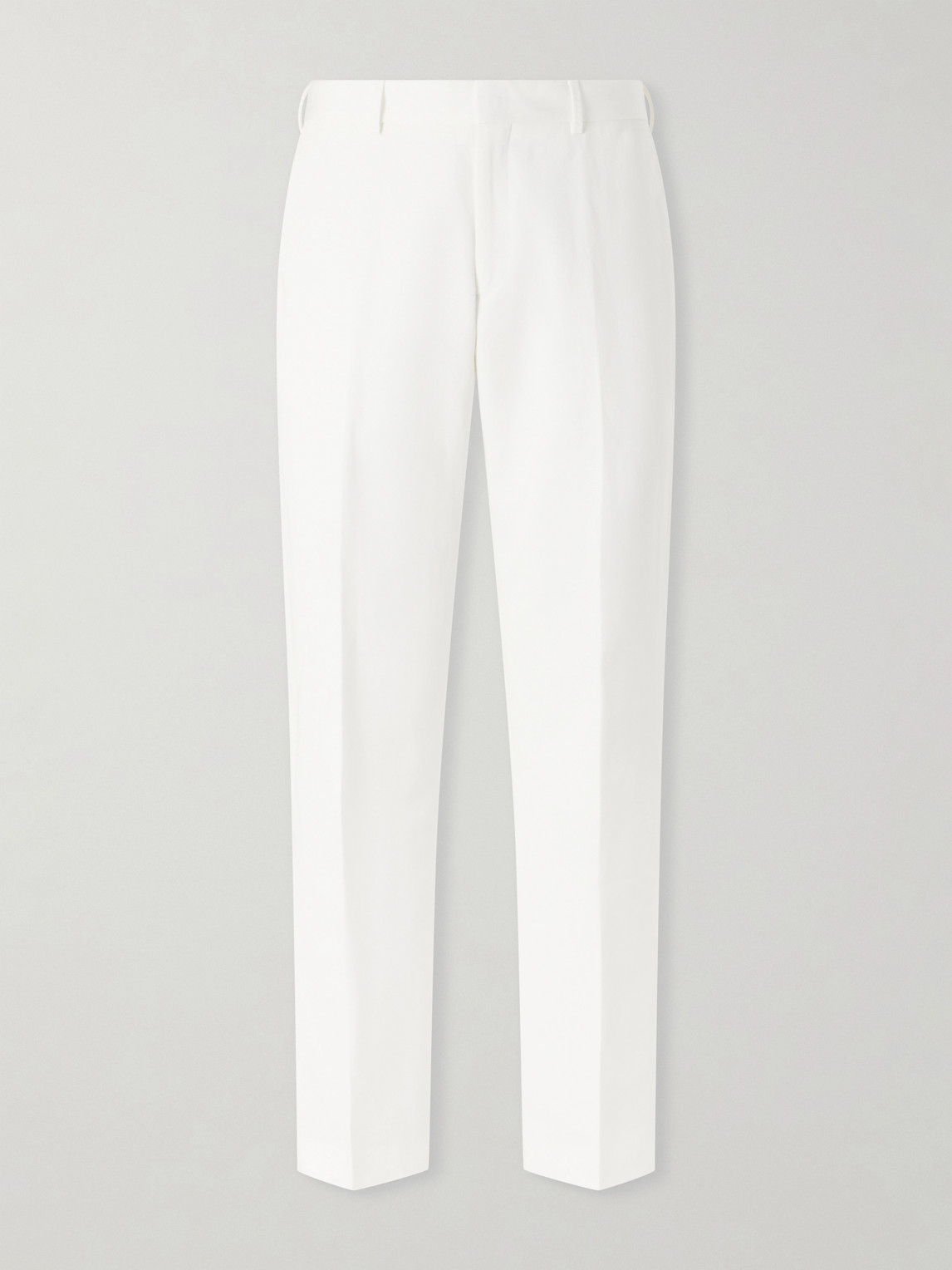 Paul Smith Straight-leg Cotton And Linen-blend Twill Trousers In White